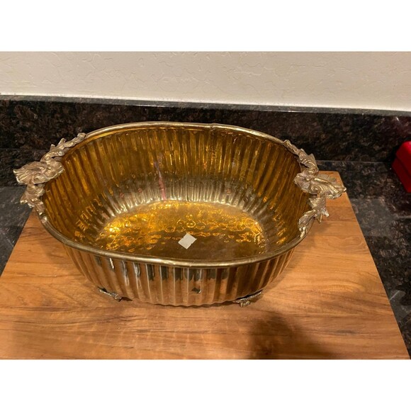 Vintage brass planter - Picture 8 of 10
